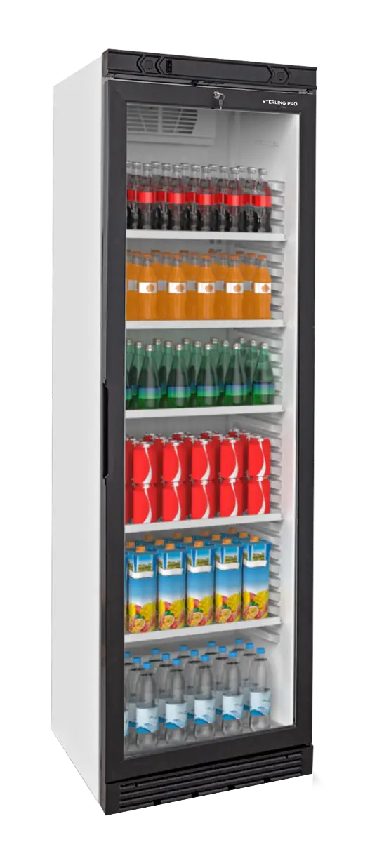 Sterling Pro GRADED Green SPG385 Upright Single Door Display Chiller, 379 Litres