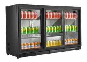 Sterling Pro Green SP3HC-BS Sliding Triple Door Bottle Cooler, 274 x 330ml Bottles