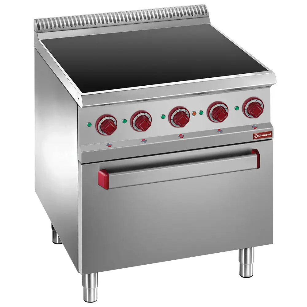Diamond E7/4VCF7 Electric cooker vitroceramics 4 hobs, electric oven GN 2/1