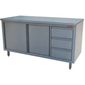 Diamond TA167CD/B Table On Neutral Cupboard And 3 Drawers On The Right