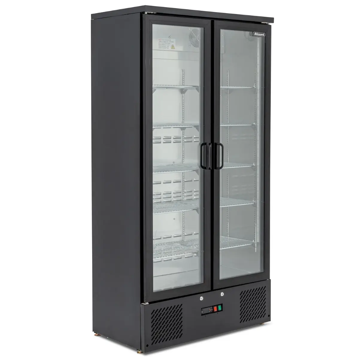 BLIZZARD Upright Double Hinged Glass Door Bottle Cooler