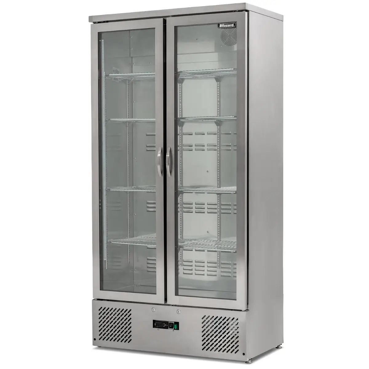 BLIZZARD Upright Double Hinged Glass Door Bottle Cooler - Image 2