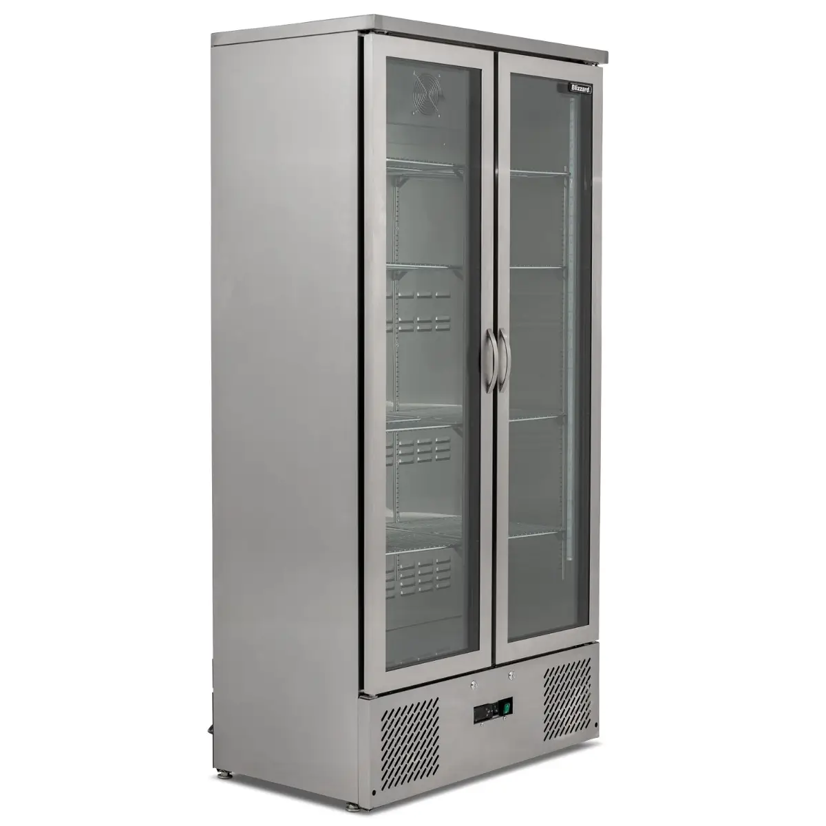 BLIZZARD Upright Double Hinged Glass Door Bottle Cooler