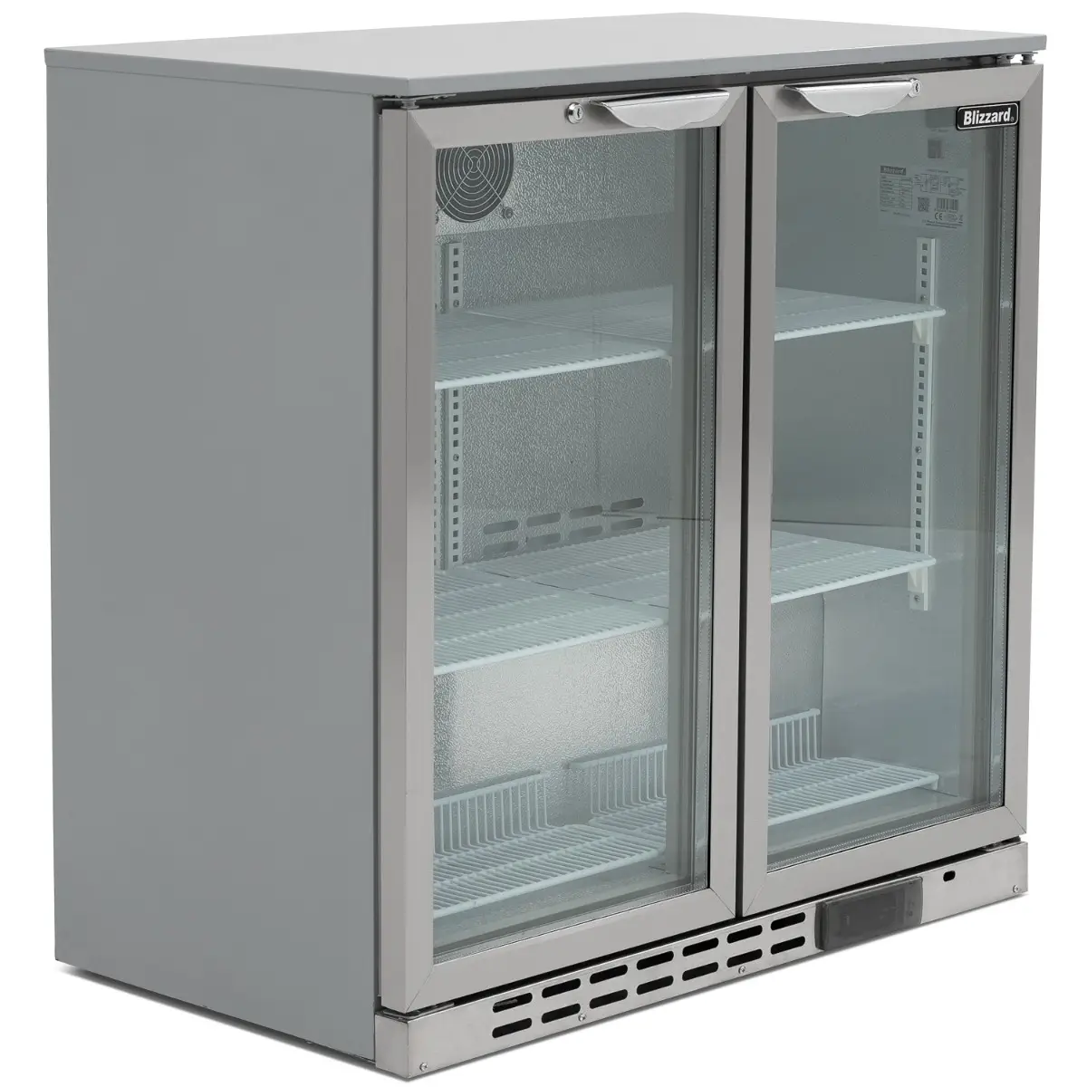 BLIZZARD Double Hinged Glass Door Bottle Cooler