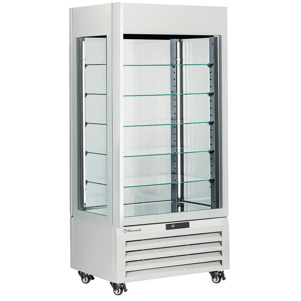 Diamond MAX-609-PW White 5 Levels Glass Pastry Showcase, 600 Litres