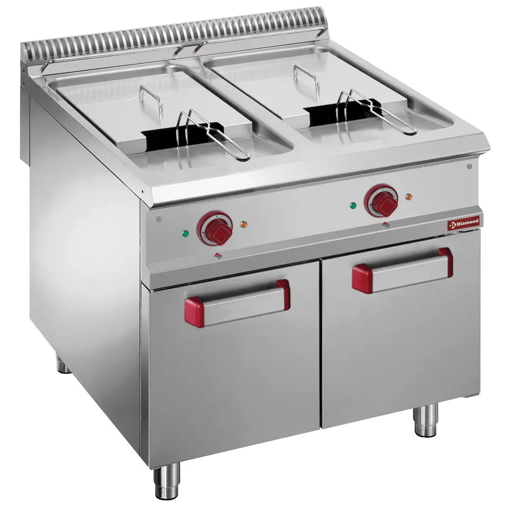 Diamond E9/F42A8 Electric fryer 2 tanks 21liters on closed cupboard