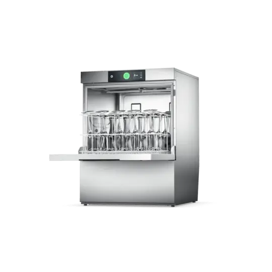 Hobart GPCROIW-10B 500mm Basket Frontloading Commercial Glasswasher with Chemical Pump, Drain Pump & RO, 25 Pint Capacity