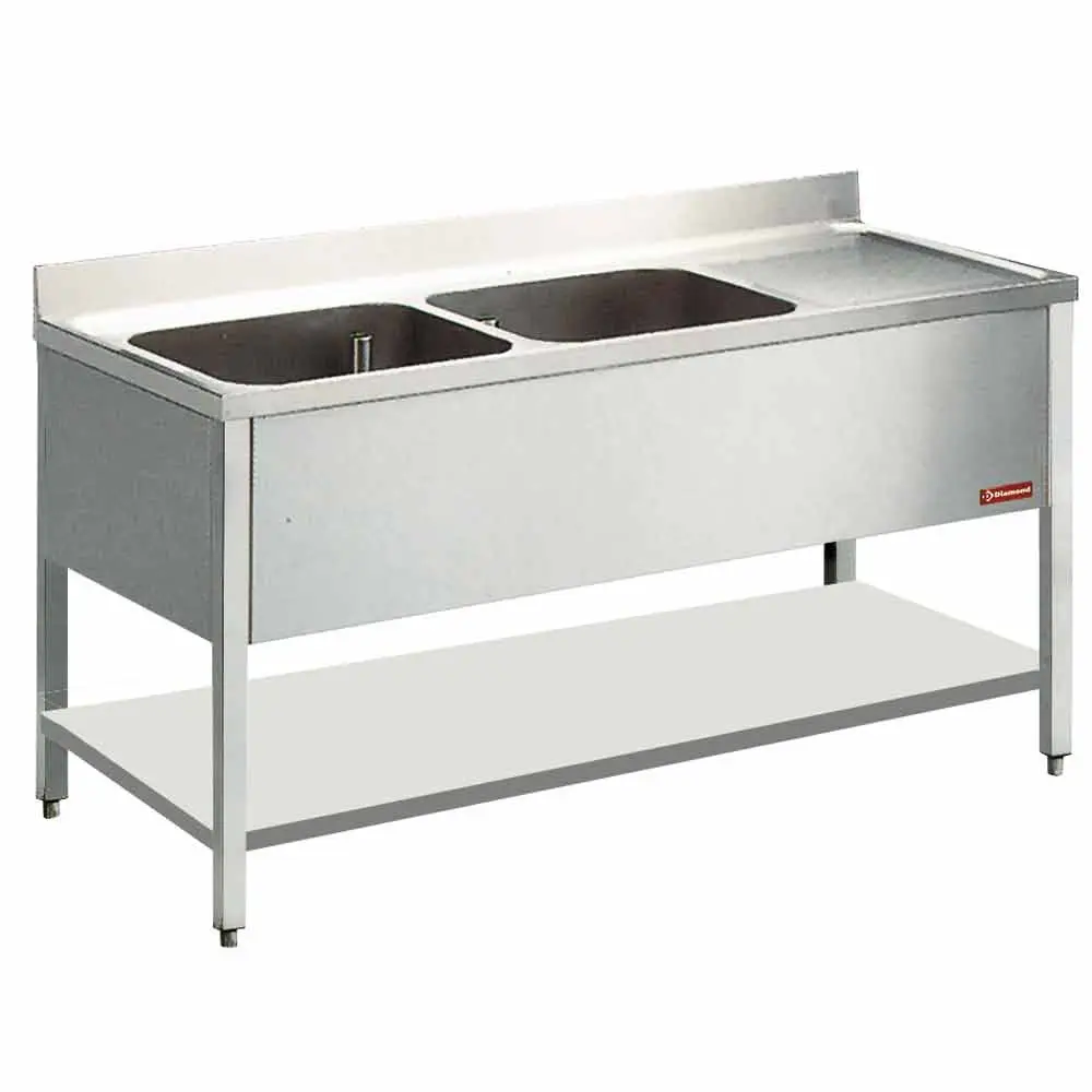 Diamond L2021D Sink 2 Tanks And 1 Drain Surface