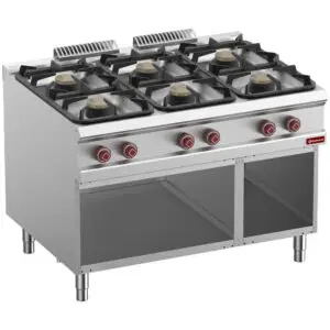 Diamond G9/6BA12-N 6 Burner Gas Range on Open Cupboard