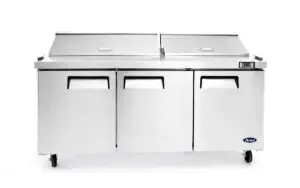 Atosa MSF8304GR 3 Door Heavy Duty Ambient Preparation Counter, 598 Litres