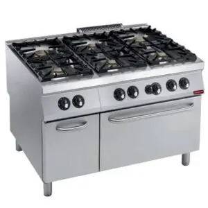 Diamond G22/6BFA12PW-N 6 Stove Freestanding Gas Range Cooker on Gas Oven & Neutral Cupboard