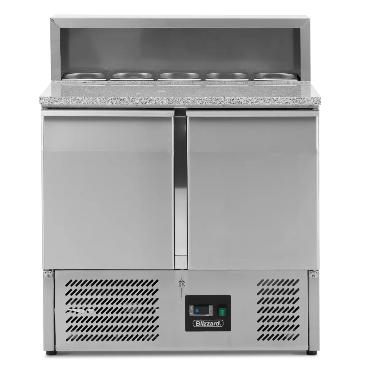 BLIZZARD Compact Double Door Refrigerated Pizza Prep Counter - Image 3