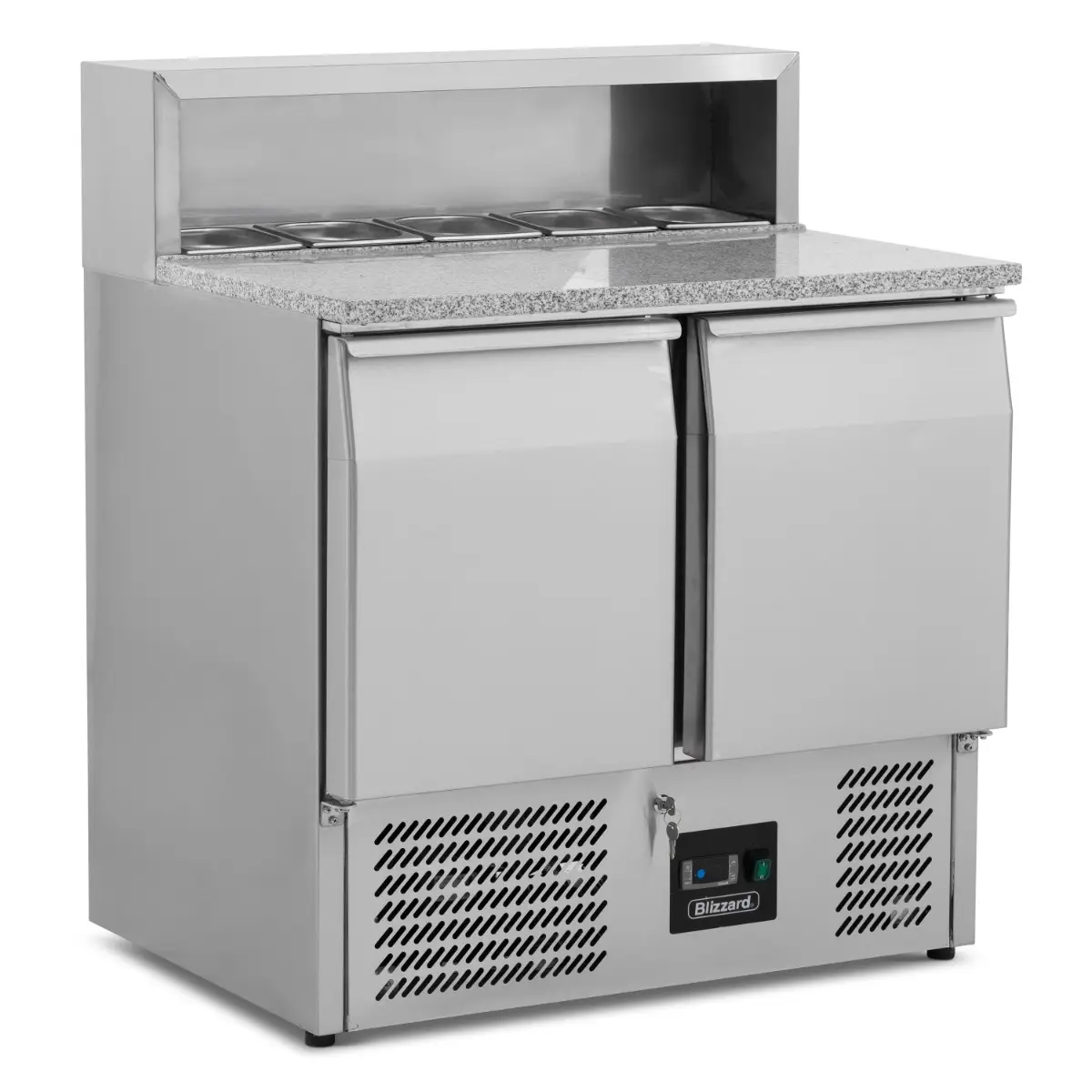 BLIZZARD Compact Double Door Refrigerated Pizza Prep Counter
