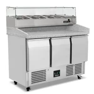 BLIZZARD Compact Triple Door Pizza Prep Counter