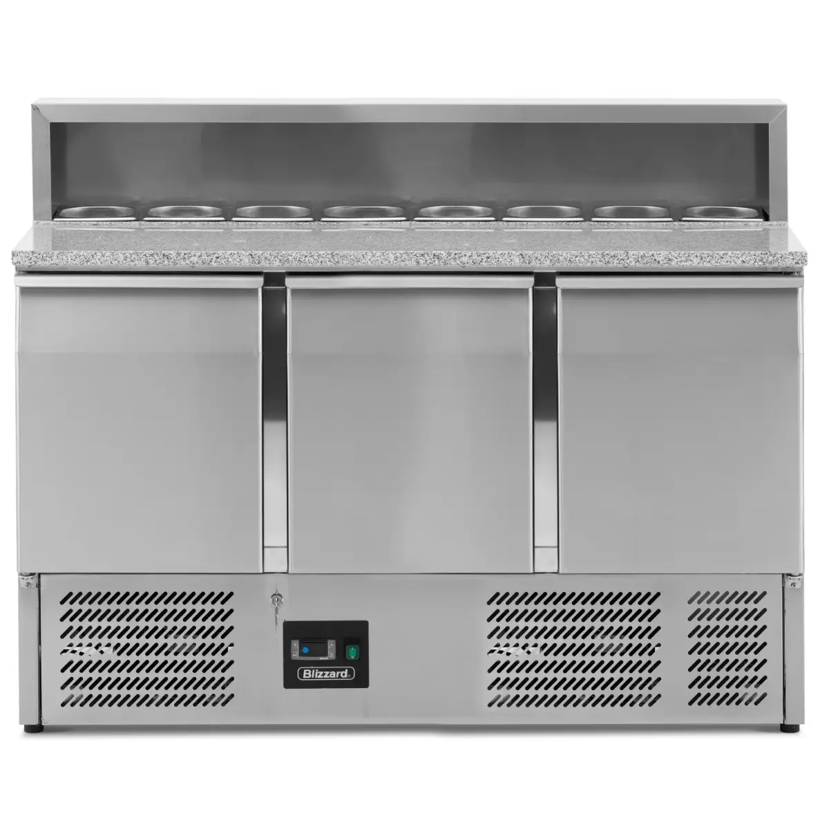 BLIZZARD Compact Triple Door Refrigerated Pizza Prep Counter - Image 2