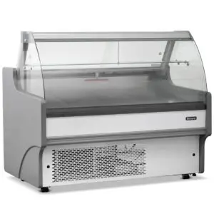 BLIZZARD 1.3m Curved Glass Serve Over Counter