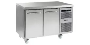 Gram K 1407 CSG A DL/DR C2 2 Door Stainless Steel Refrigerated Counter, 345 Litres