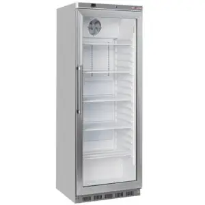 Diverso WR-PG41-XG Ventilated refrigerator, glass door, 400 liters. stainless steel