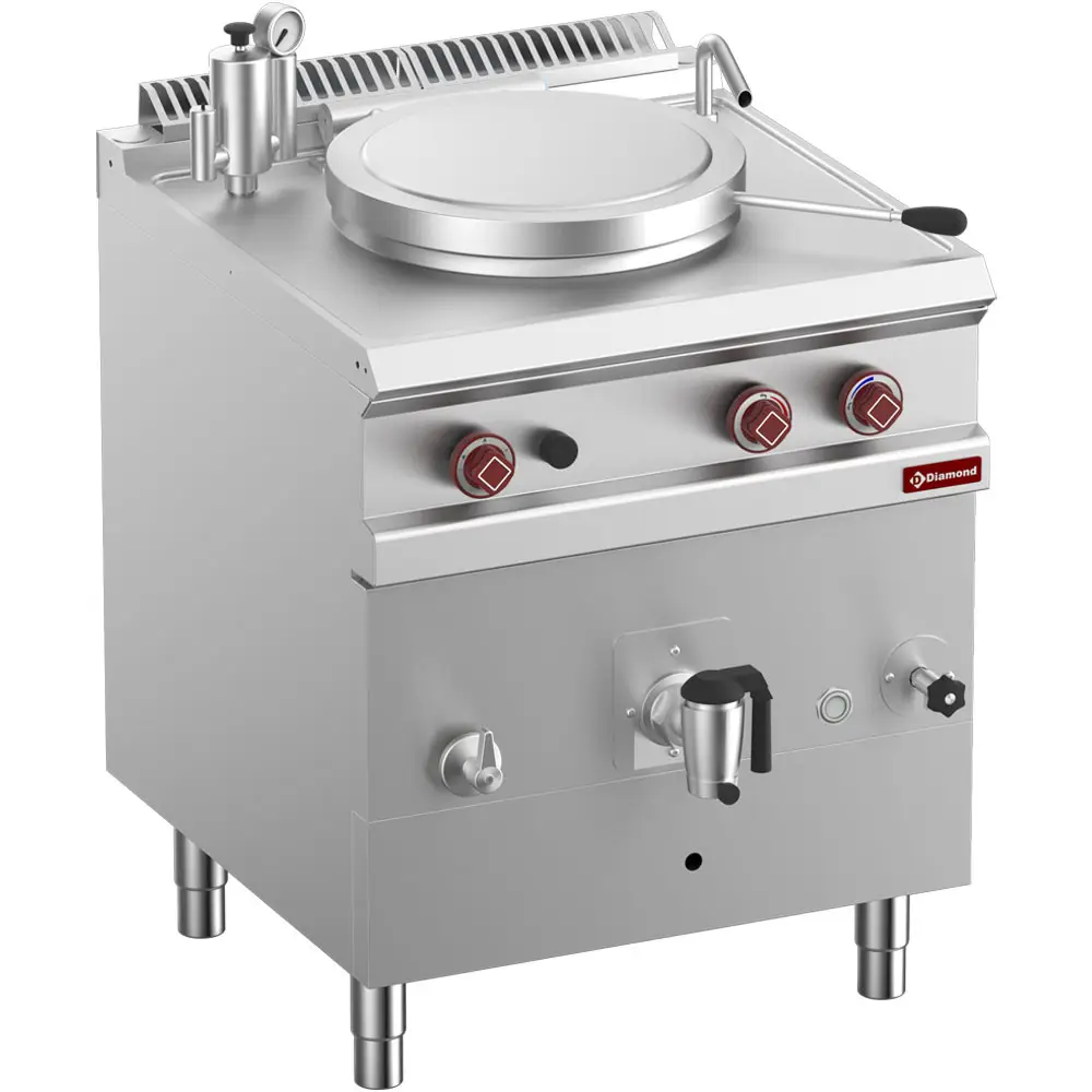 Diamond G7/M50I7-N Gas Indirect Heating Boiling Pan on Cupboard, 50 Litres