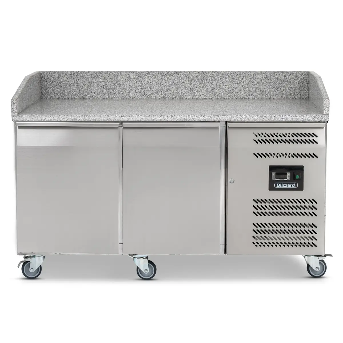 BLIZZARD Double Hinged Door Pizza Prep Counter with Granite Worktop - Image 2