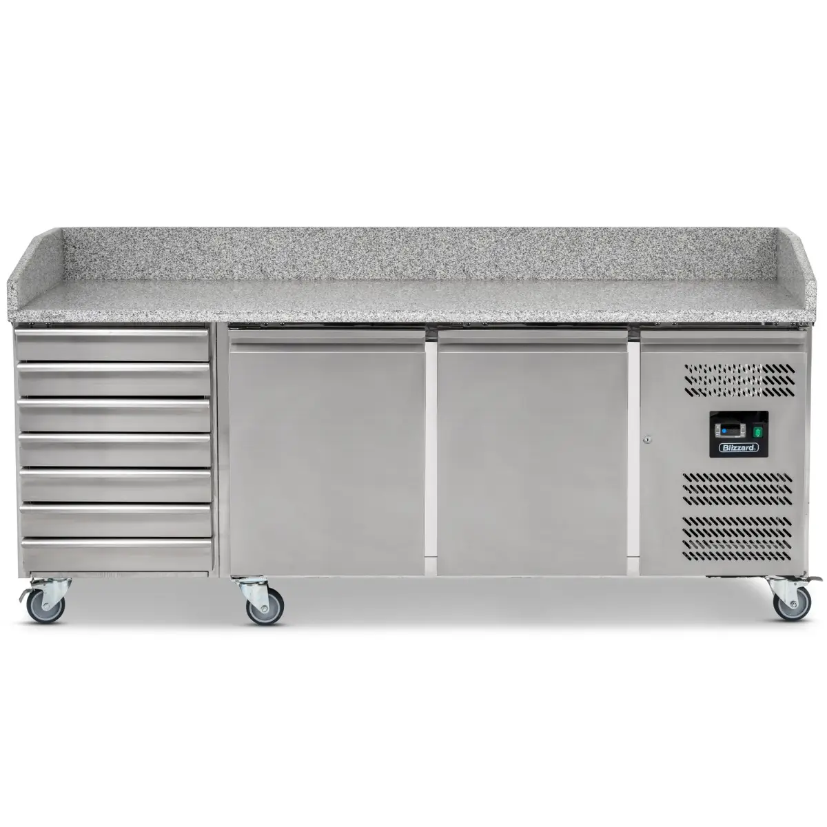 BLIZZARD Double Hinged Door Pizza Prep Counter With Neutral Drawers - Image 2