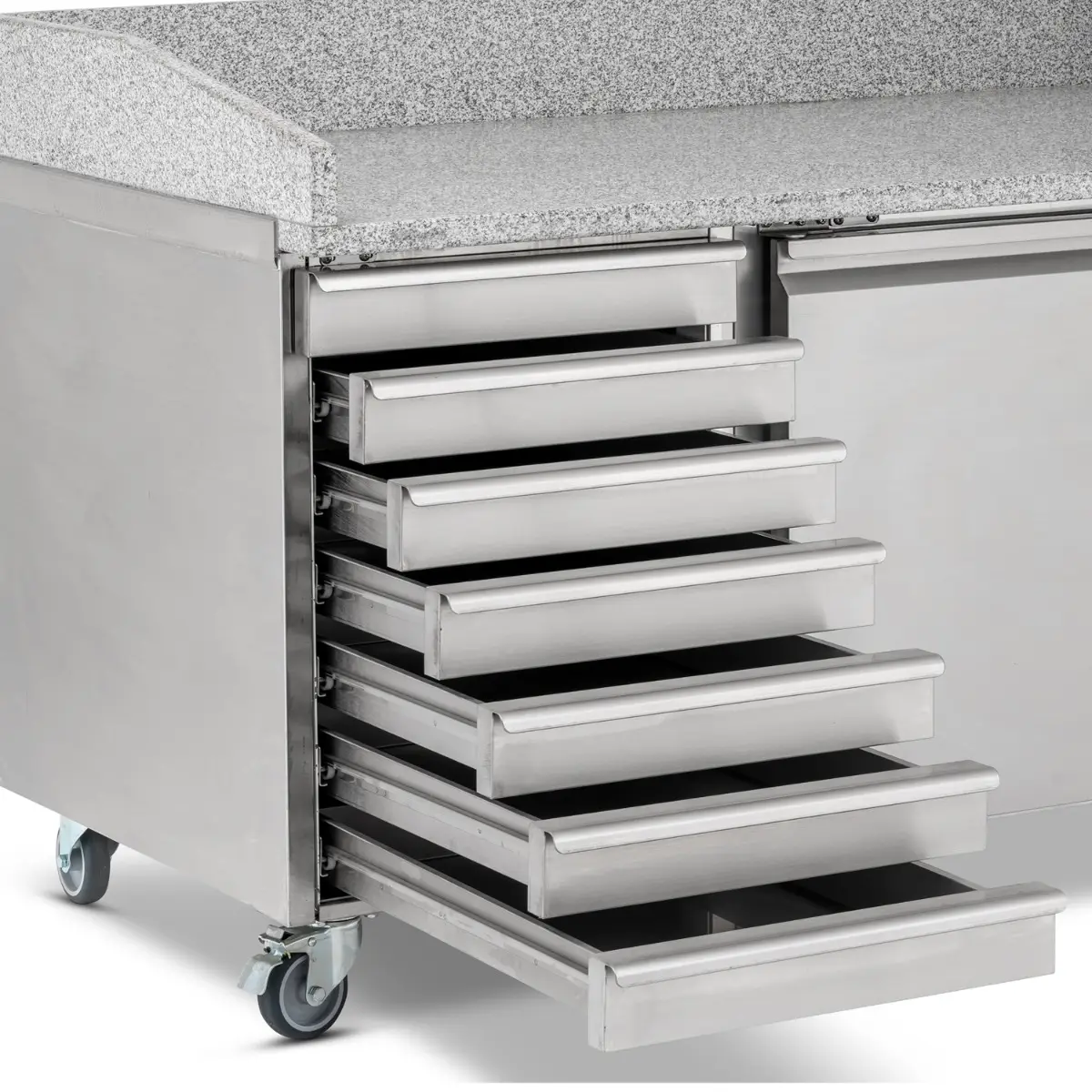 BLIZZARD Double Hinged Door Pizza Prep Counter With Neutral Drawers - Image 4