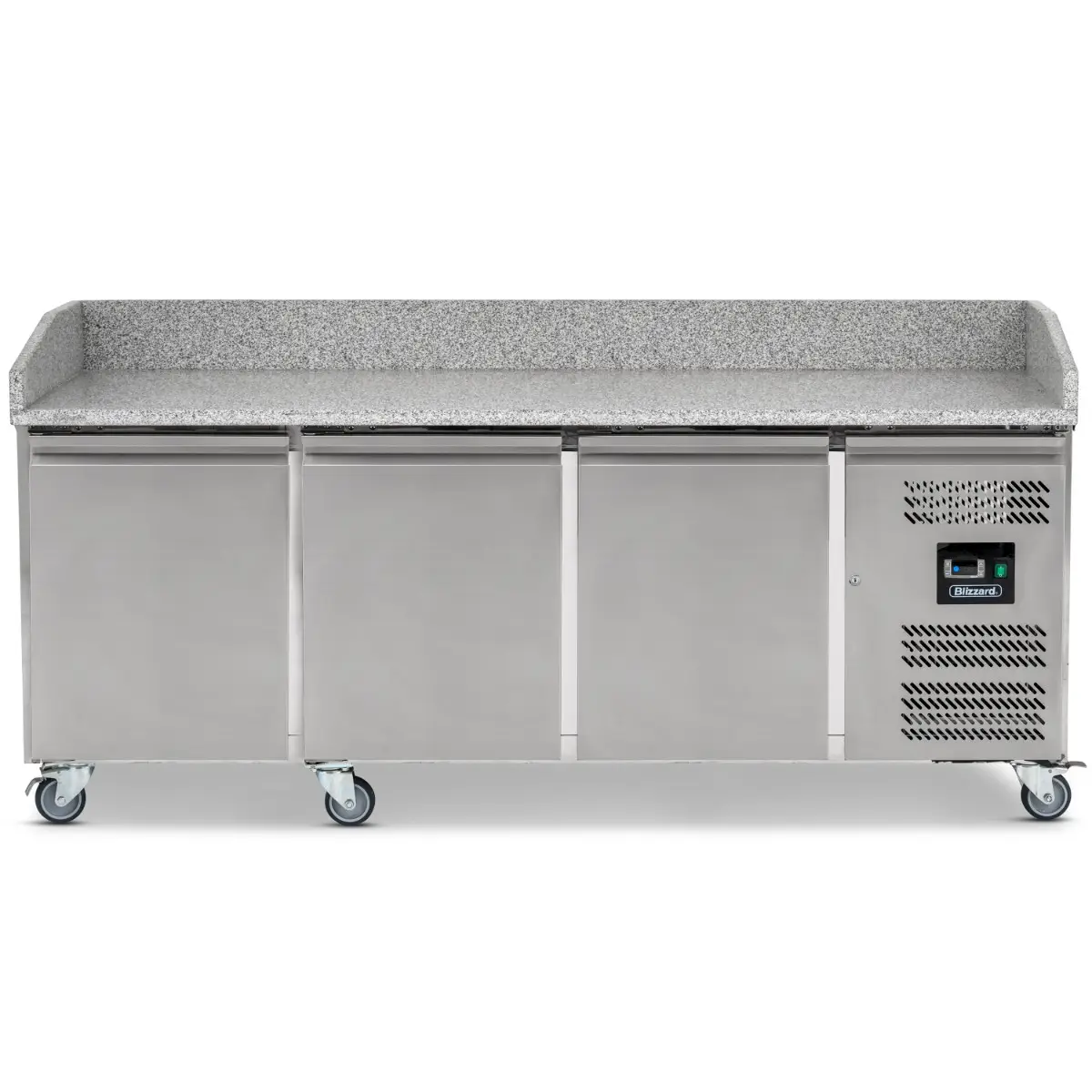 BLIZZARD Triple Hinged Door Pizza Prep Counter with Granite Worktop - Image 2