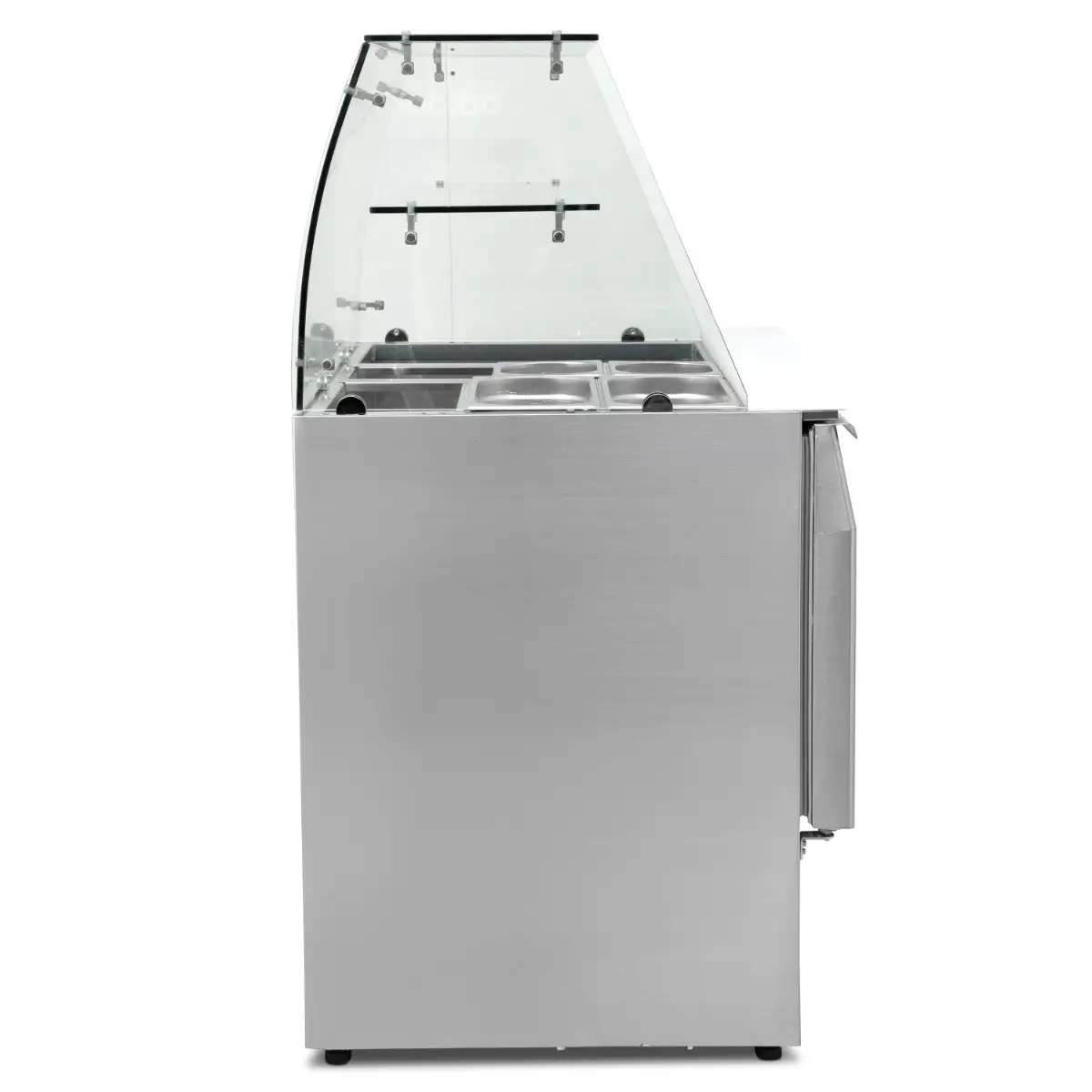 BLIZZARD Double Hinged Door Refrigerated Prep Counter With Glass Canopy - Image 3
