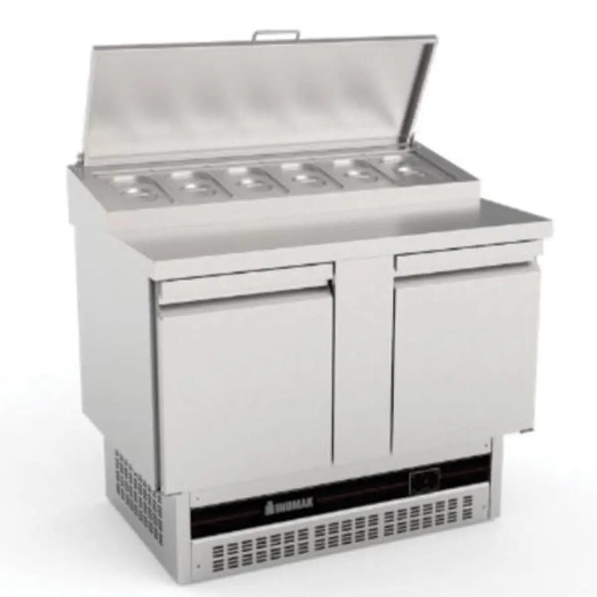 INOMAK Double Hinged Door Compact Gastronorm Prep Counter