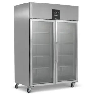 BLIZZARD Upright Double Hinged Glass Door Gastronorm Refrigerator