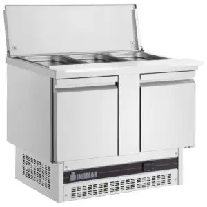 INOMAK Double Hinged Door Gastronorm Saladette With Cutting Board