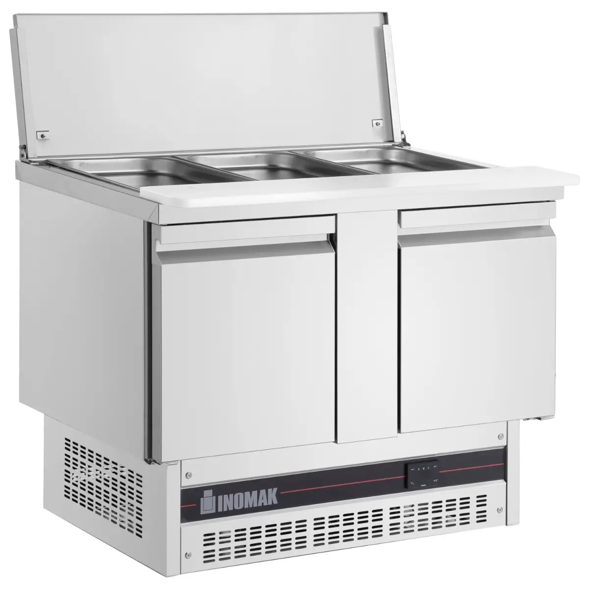 INOMAK Double Hinged Door Gastronorm Saladette With Cutting Board