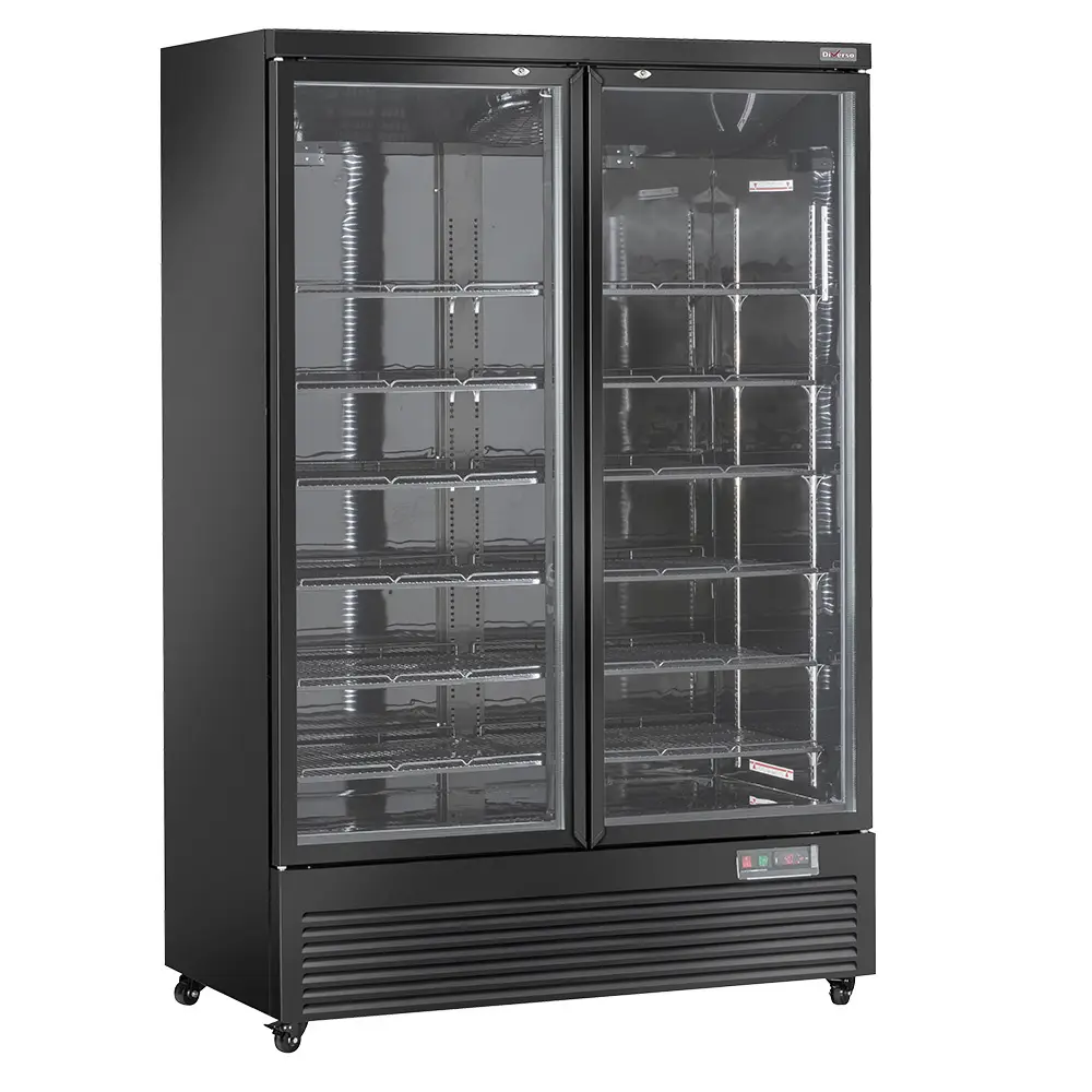 Diverso WR-VP99-2B Vertical fridge showcase, 2 doors, 1085 liters - BLACK