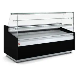Diamond ATL/10-PN-B5 Neutral Counter Display, Pastry Glass, With Neutral Storage - Black