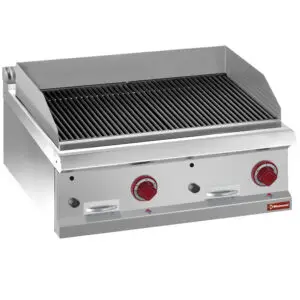 Diamond G7/GPL8T-ZG Lavastone grill, module 1/1, grid in cast iron "double sided"-TOP-