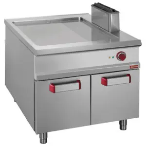 Diamond E1/PMA2 Freestanding 2/3 Smooth 1/3 Grooved Fry Top Electric Griddle on Netrual Closed cupboard, 12kW