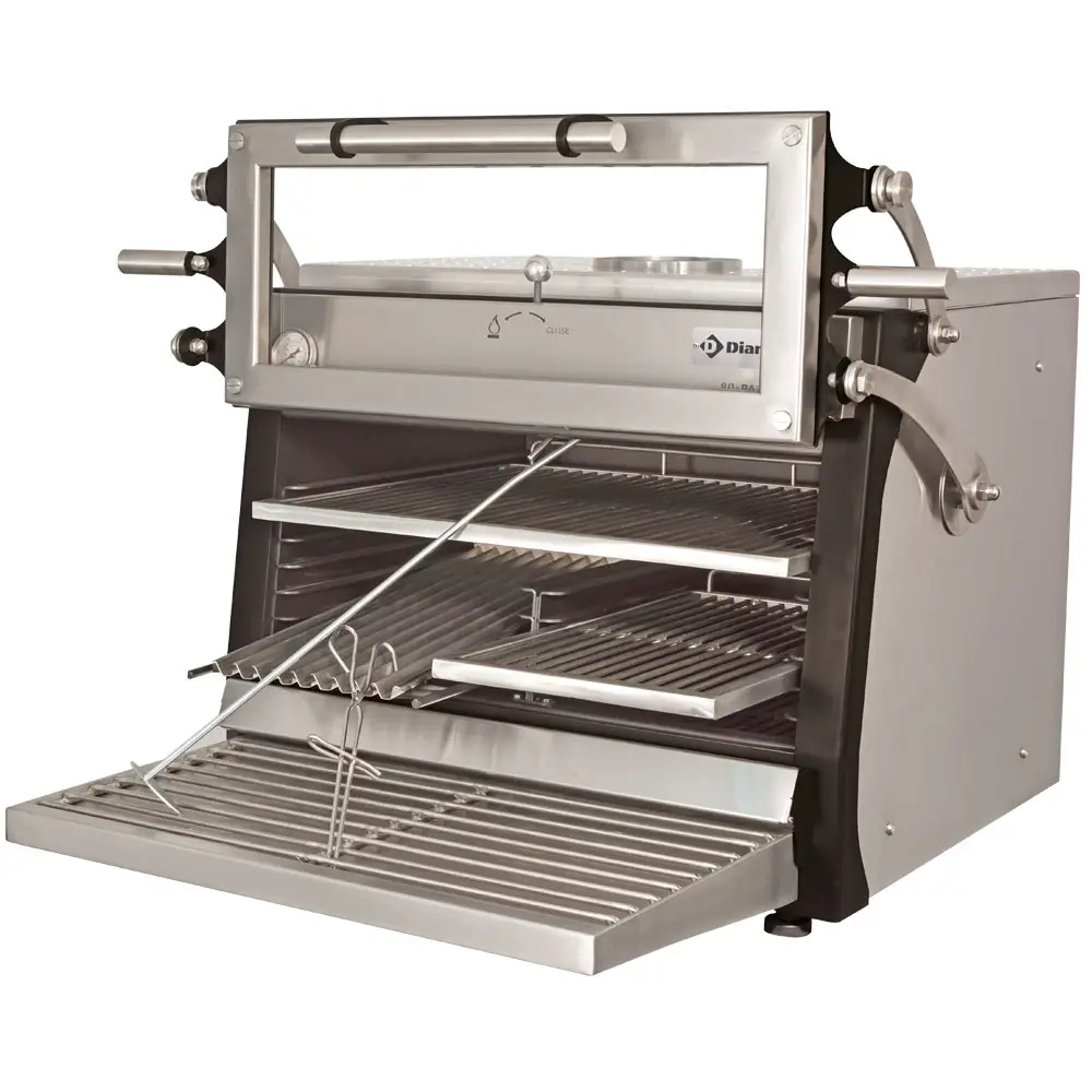 Diamond CBQ-075/RX Stainless Steel BBQ Charcoal Oven with Liftable Door