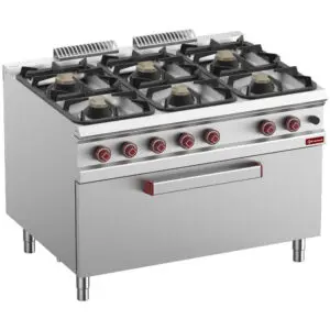 Diamond G9/6BFM12-N 6 Stove Freestanding Gas Range Cooker on Electric Oven