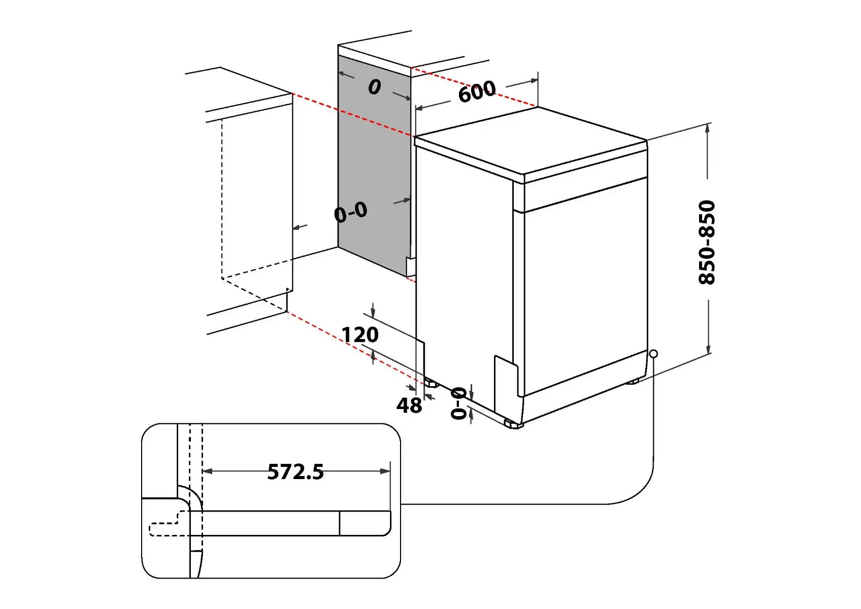 Whirlpool GRADED WFC 3C33 PF UK Dishwasher - Image 3