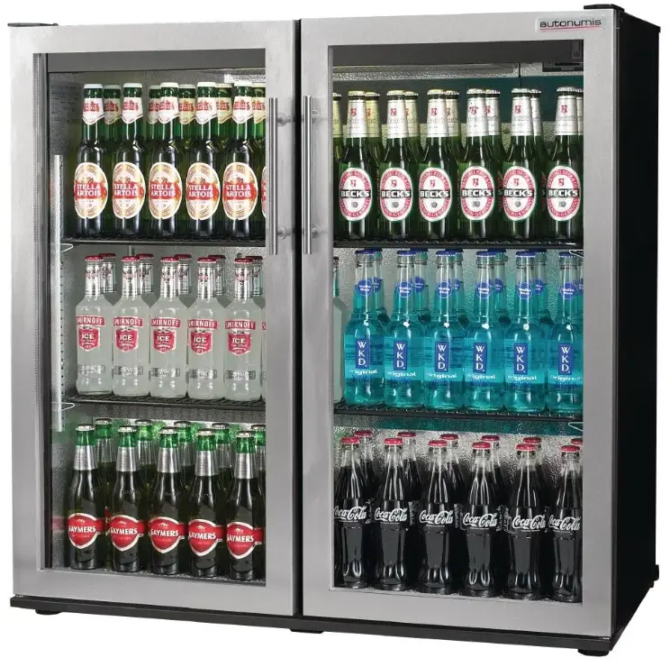 Autonumis RPC00003 Popular Double Door Stainless Steel Bottle Cooler, 174 x 330ml Bottles / 144 x 330ml Cans