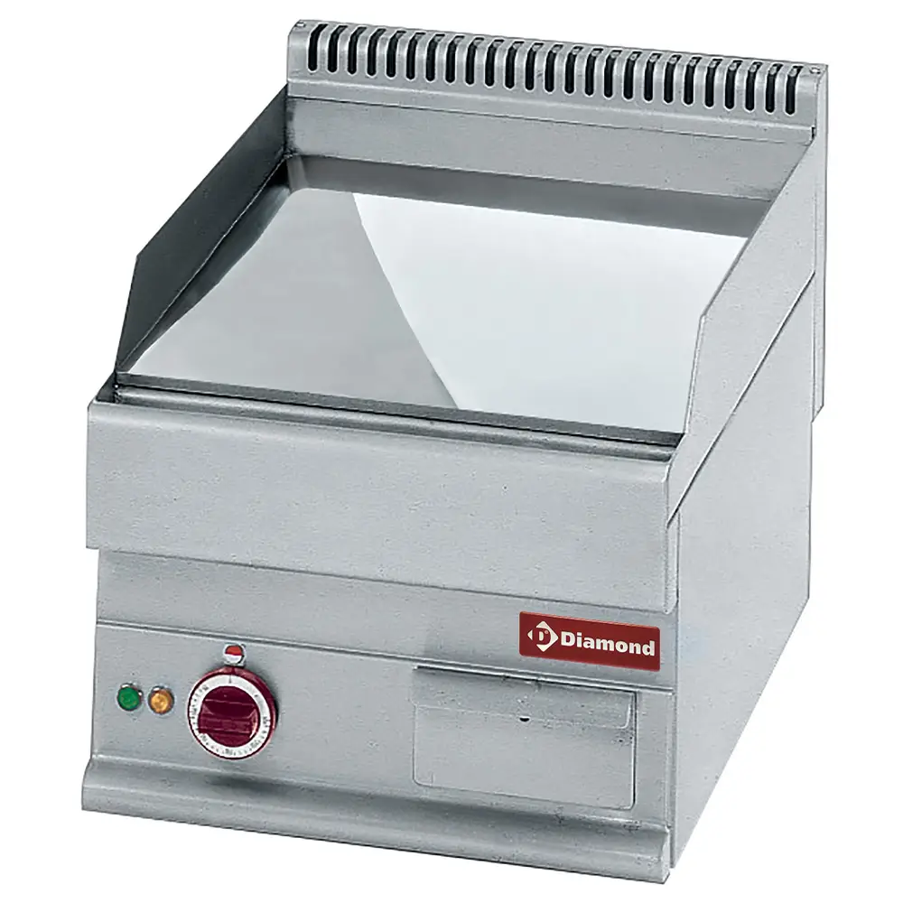 Diamond E65/PLCD4T-230V/3- Smooth Cooking Plate Countertop Chrome Electric Griddle, 4.5kW