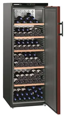 Liebherr WKr 4211 Vinothek Solid Single Door Black Upright Wine Cabinet, 200 x 750ml Bottles
