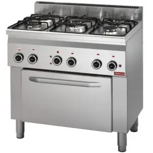 Diamond C5FV6-BP 5 Burner Gas Range on Electric Convection Oven, 4 x 1/1 GN