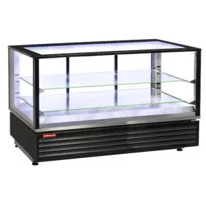 Diamond VHDG-B1 2 Level Black Heated Display Case, 3kW