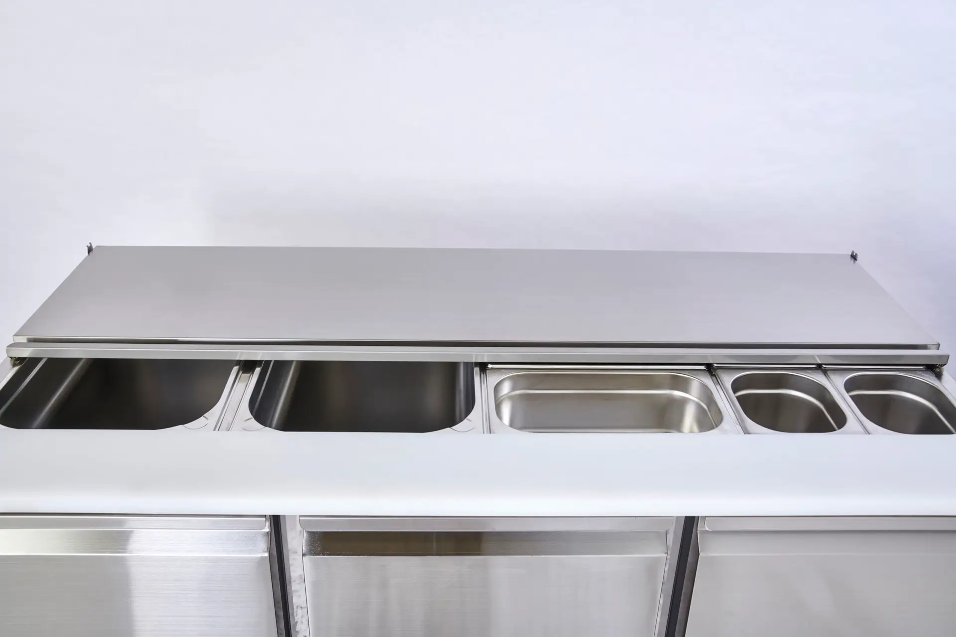 Sterling Pro Cobus SPU300SL 3 Door Saladette Hinged Lid & Chop Board, 368 Litres - Image 2