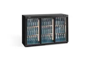 Gamko Maxiglass MG3/315SD Maxiglass Sliding Glass Triple Door Undercounter Bottle Cooler, 315 Litres
