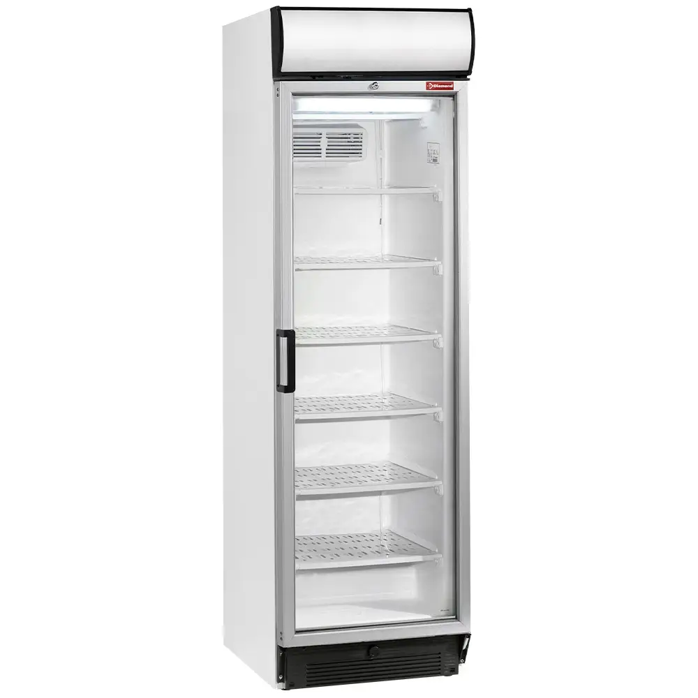 Diamond E38NC/R2 Single Door Black Display Freezer, 380 Litres