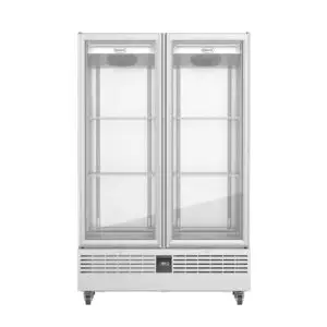 Foster FSL800G/11-318 Slimline Double Glass Door Refrigerated Upright Display Cabinet, 800 Litres