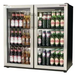 Autonumis RVC00004 EcoChill Stainless Steel Hinged Double Door Bottle Cooler, 156 x 330ml Bottles