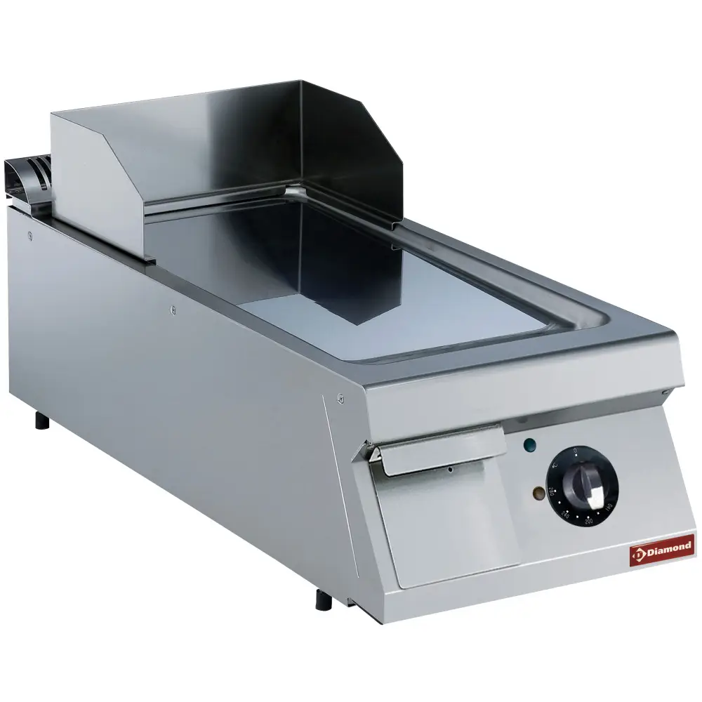 Diamond E22/PLCD4T-N Smooth Electric Chrome Cooking Plate, 7.5kW